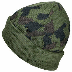 Шапка чоловіча зимова камуфляжна із закотом матеріал ACRYLIC Mil-Tec Німеччина