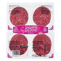 Нарезка колбасы салями. Salami Extra. Hacendado (240 г)