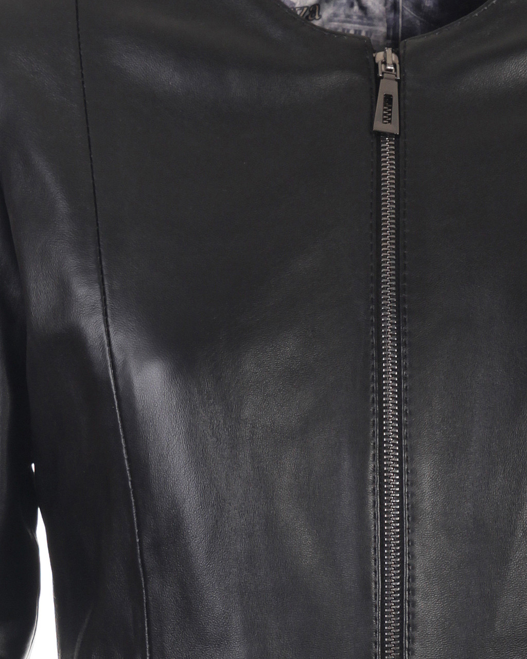 Кожаная куртка женская VK черная летняя короткая (Арт. TEX2-201) - фото 4 - id-p777848144