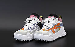 Кросівки жіночі ОFF-White 0dsy-1000 Sneaker "Білі з кольоровими вставками" розмір 36-40