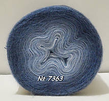 Нитки пряжа для в'язання ANGORA GOLD OMBRE BATIK Ангора Голд Омбре Батик № 7363