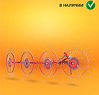 Грабли солнышко (колесо Ø900мм спица Ø6мм) под трехточку для минитрактора