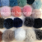 Хутряний бубон(помпон) з песця Пудра 11-14 см, фото 4