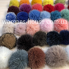 Хутряний бубон(помпон) з песця Пудра 11-14 см, фото 3