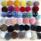 Хутряний бубон(помпон) з песця Пудра 11-14 см, фото 5