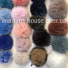 Хутряний бубон(помпон) з песця Пудра 11-14 см, фото 6