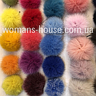 Хутряний бубон(помпон) з песця Пудра 11-14 см, фото 7