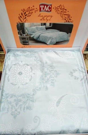 Постільна білизна TAC normal saten Lucca mint сімейна (2 підковдри), фото 2