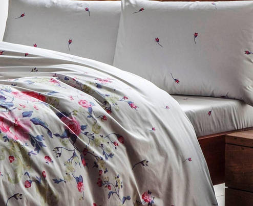 Комплект постільної білизни Tivolyo Home ROSE PICOLO євро, фото 3