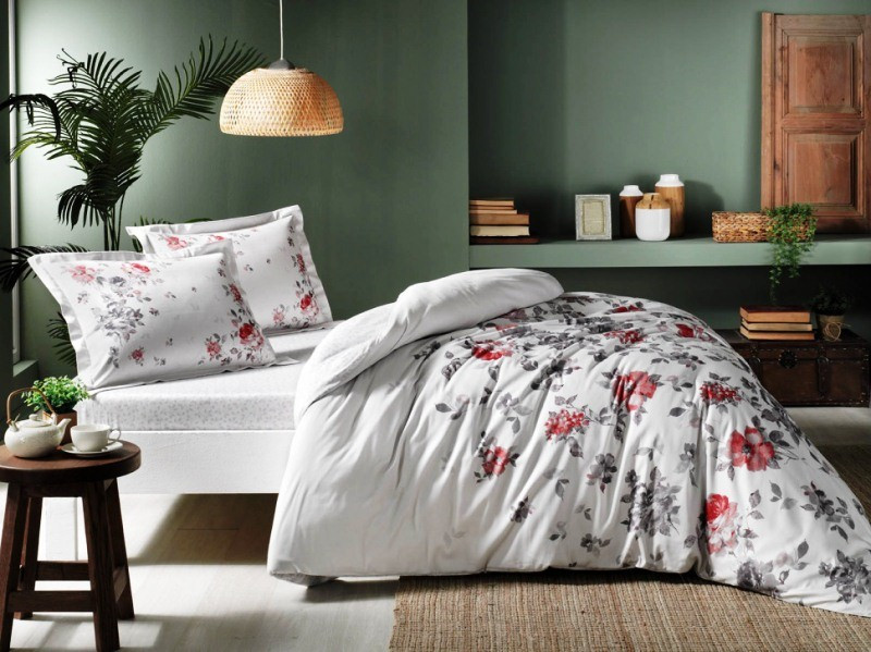 Постільна білизна TAC normal saten Zaira двоспальний євро