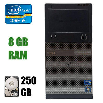 Dell OptiPlex 390 Micro Tower / Intel Core i5-2400 (4 ядра по 3.10 - 3.40 GHz) / 8 GB DDR3 / 250 GB HDD, фото 1