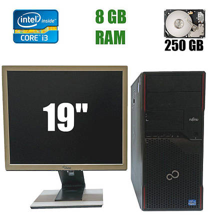 Fujitsu Esprimo P710 MT / Intel Core i3-3220 (2 (4) ядра по 3.30 GHz) / 8 GB DDR3 / 250 GB HDD + Монітор, фото 1