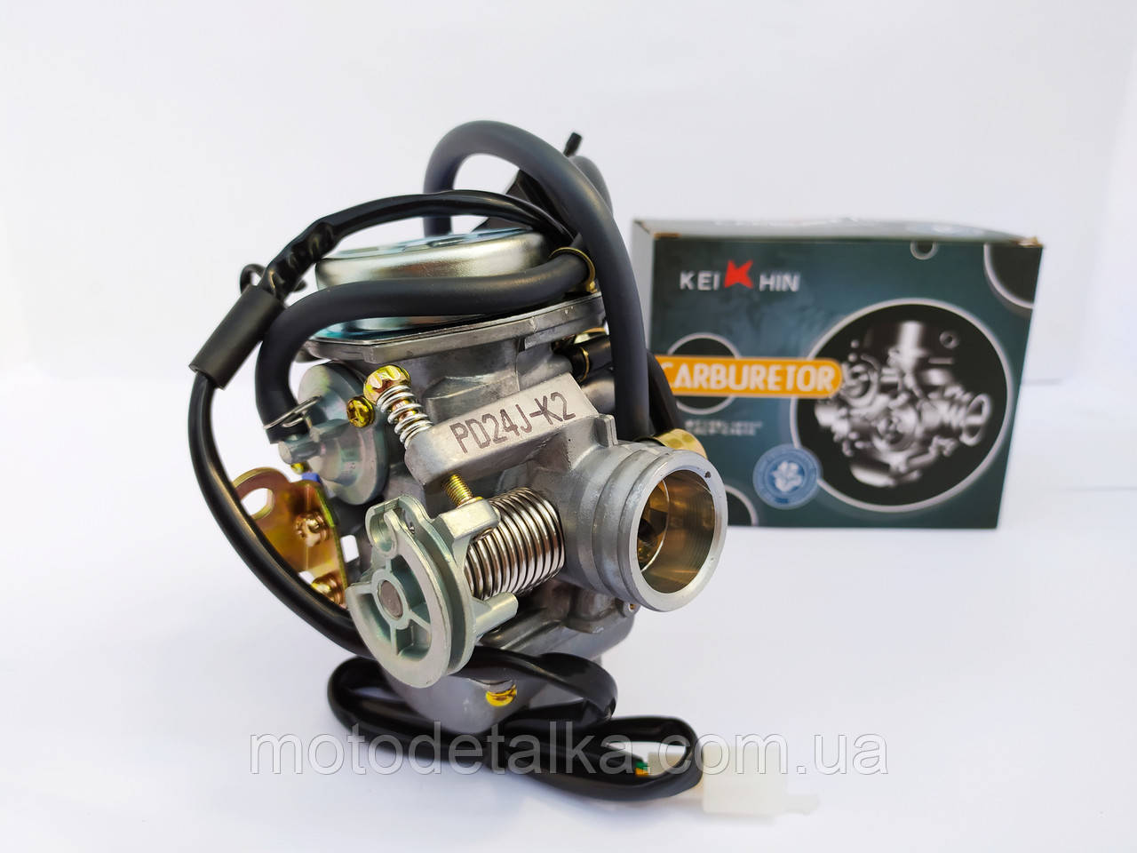 Карбюратор GY6 150 затвор 24mm "KEIHIN" Тайвань.