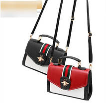 Стильна жіноча сумка-скринька із застібкою Жук, фото 3