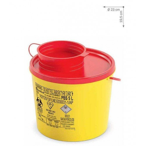 Контейнер для утилізації медичних відходів Ampri, 5,0 л, фото 1