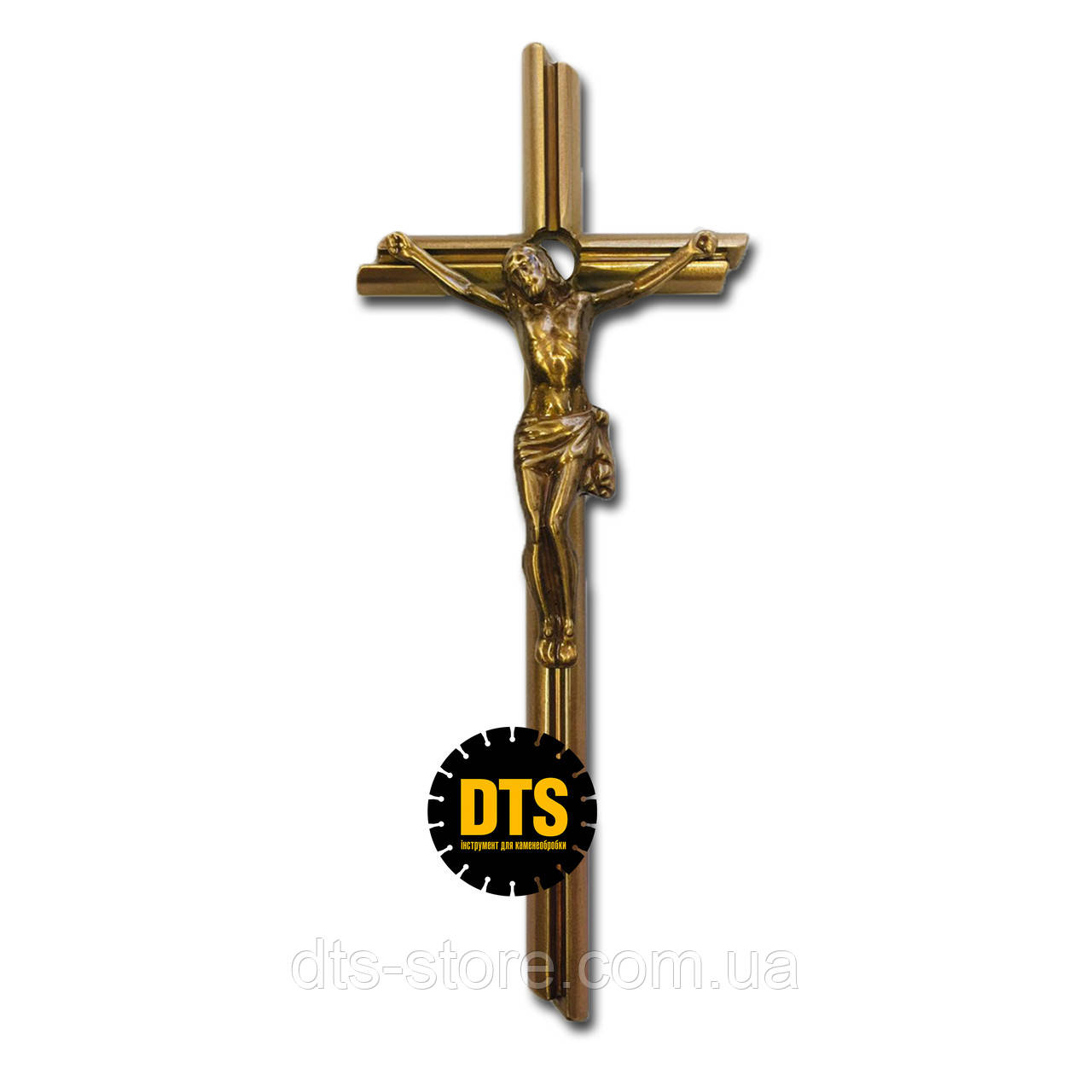 Хрест бронзовий православний із розп'яттям 14*7 см