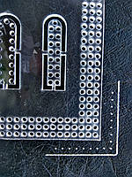 Шаблон №1 акриловый. Лекало. Шаг разметки 4мм для кроя сумок, кошельков и других кожанных изделий (4083)