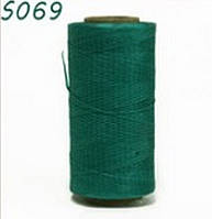 Нитка вощеная плоская 0,8 мм S069 260 м 150D бирюзовый цвет нить для шитья кожи (4602)