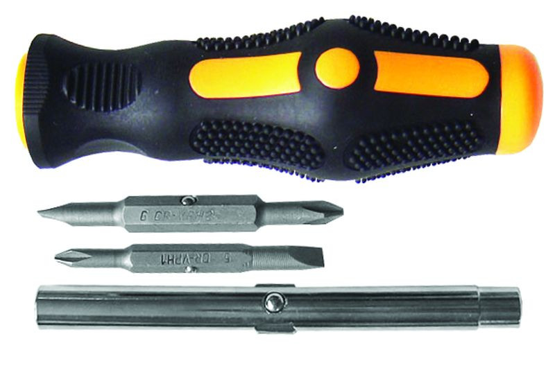 Викрутка Sigma з двосторонніми бітами CrV 4 in 1 + адаптер
