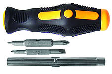 Викрутка Sigma з двосторонніми бітами CrV 4 in 1 + адаптер