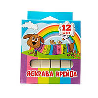 Мел білий 12 шт. iTEM, квадратний