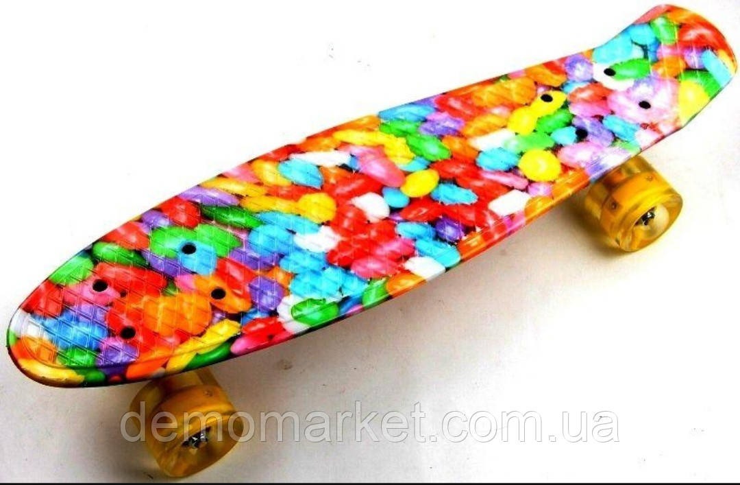 Penny Board "CARAMEL" світяться колеса, фото 1