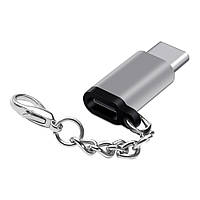 Адаптер переходник Micro USB - Type-C AS3216 Серебристый