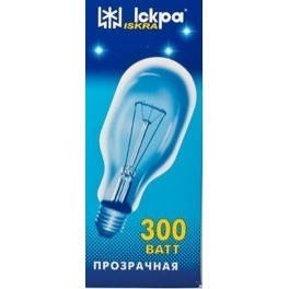 Лампа накаливания Искра 300Вт Е27 в индивидуальной упаковке
