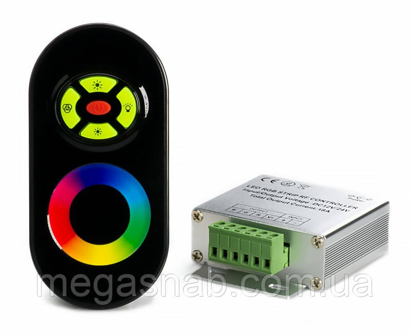 Контролер для RGB стрічок 12V (3*6А) сенсорний чорний