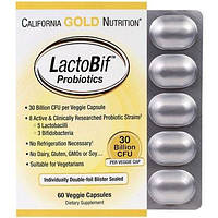 Пробиотики, California gold nutrition lactobif 30 billion 60 capsules