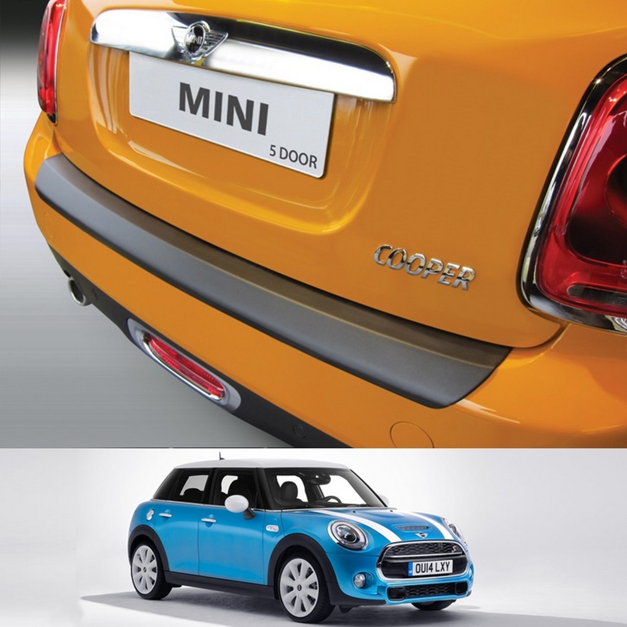 Пластикова захисна накладка на задній бампер для Mini III F55 One, Cooper/Cooper S 5 Door 2014+, фото 1