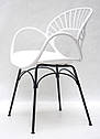 Крісло Flori пластикове на металевих ногах, білий 07, фото 2