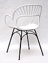 Крісло Flori пластикове на металевих ногах, білий 07, фото 4