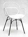 Крісло Flori пластикове на металевих ногах, білий 07, фото 5