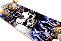 Скейтборд профессиональный Skateboard Skull из клена до 80 кг