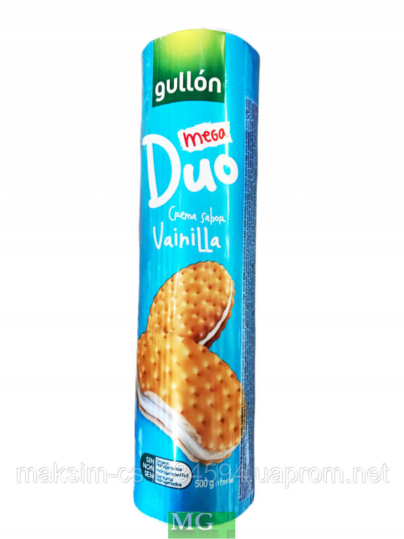 Печиво Gullon Mega Duo сендвіч з ванільним кремом, 500 г