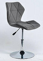 Стілець Torino CH-Base велюр сірий 1004 на хромованій круглій опорі D-410 mm, поворотний із регулюванням висоти, фото 7