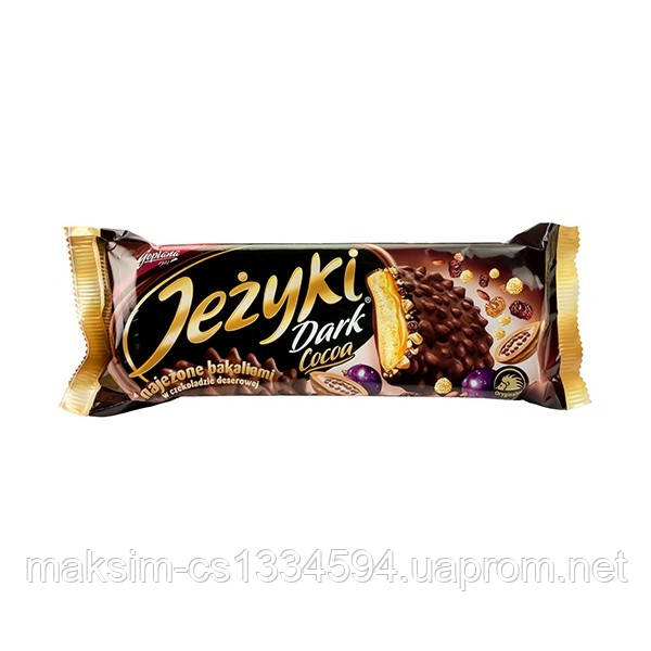 Печиво Goplana Jezyki Dark Cocoa, 140 г
