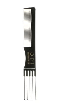 Гребінь для волосся QPI Professional пластиковий з металевими зубцями 19 см PG-0016