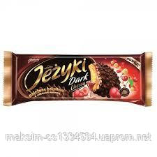 Печиво Goplana Jezyki Dark Cherry (з вишнею), 140 г