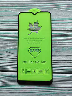 Захисне скло 20D для Samsung A01 2020 / A015F Full Glue Чорне