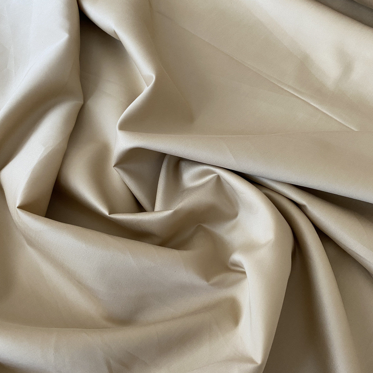 Сатин бежевий пісочний однотонний, ш. 295 см, фото 1