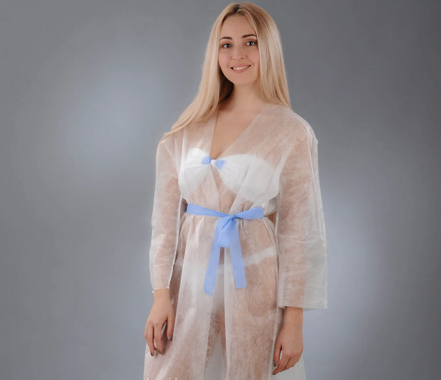 Кімоно з поясом з нетканого матеріалу Doily, білий