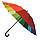 Дитяча напівавтоматична парасолька-тростина "Райдуга" від THEBEST, підійде для школярів, темно-синя ручка, 050С-4, фото 2