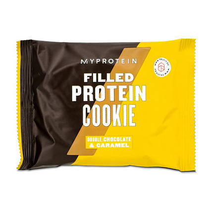 Протеїнове печиво MyProtein Filled Protein Cookie 75 г double chocolate caramel, фото 2