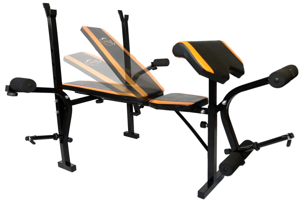 Лава Для Жиму WCG 0055 + Приставка Скотта, Лава для жиму з партою Скотта, Лава універсальна спортивна, фото 1