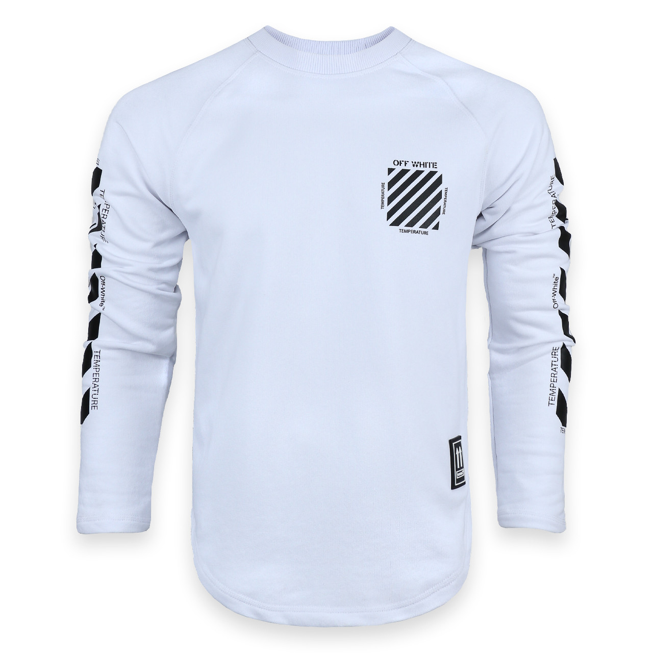 Світшот чоловічий білий OFF-WHITE №6, рис на рукавах WHT XXL(Р) 20-518-201-003