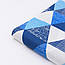 Бязь "Штрихові трикутники" синьо-блакитні, №1187, фото 6
