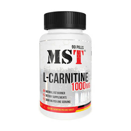 Л-карнітин MST L-Carnitine 1000 90 таб Кращий жіроспалювач для жінок і чоловіків, фото 2