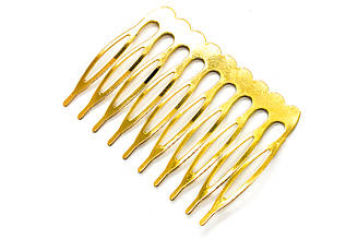 Основа для гребінця Антична 10 зубчиків 54х39 мм 8 шт. Золото